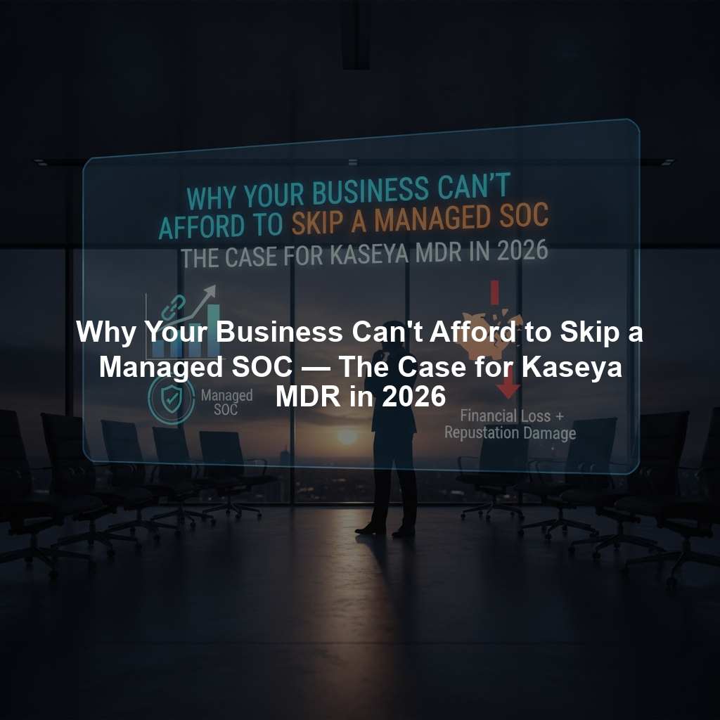 Why Your Business Can't Afford to Skip a Managed SOC — The Case for Kaseya MDR in 2026