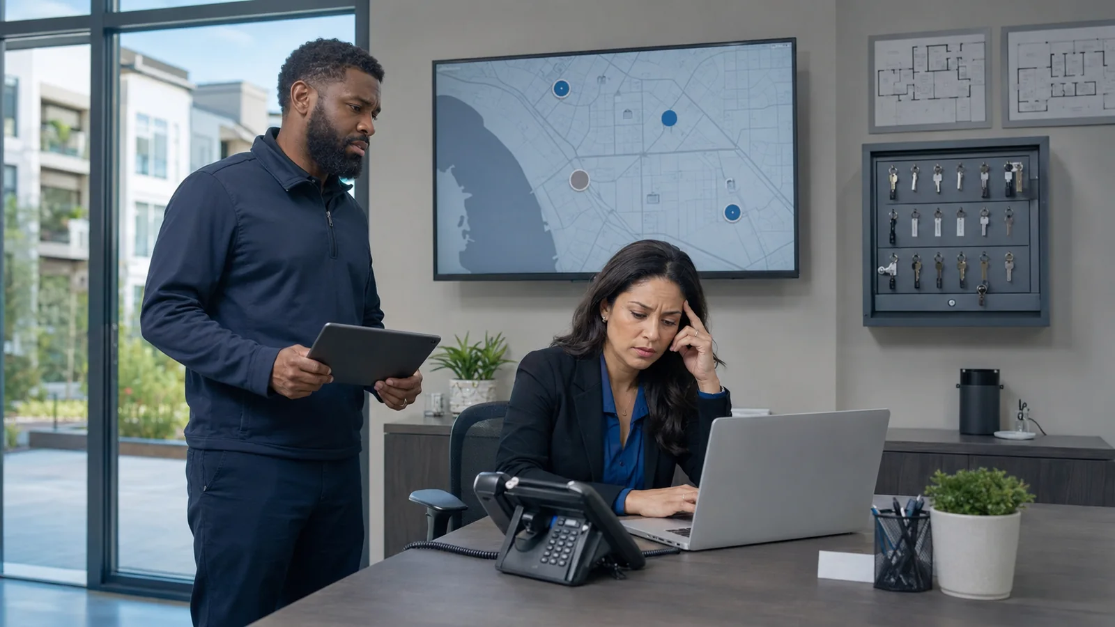 Property management team dealing with a multi-location technology interruption